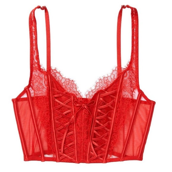Victoria’s Secret Dream Angels Unlined Lace-Up Corset Top - Picture 3 of 8